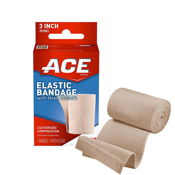 3M ACE - Elastic Bandage with Hook (Velcro) Closure Box View