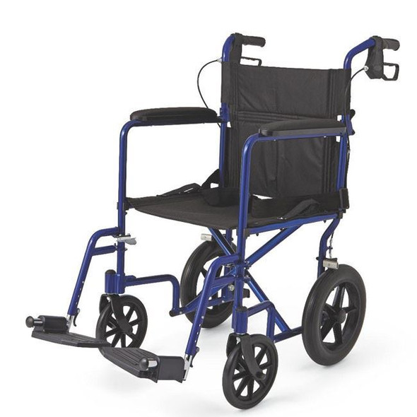 Medline - Aluminum Transport Chair (12" Wheels) Side View Medline - Aluminum Transport Chair (12" Wheels) Side View