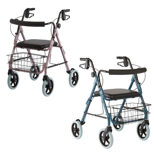 Medline Guardian - 8" Wheel Deluxe Rollator Front View Medline Guardian - 8" Wheel Deluxe Rollator Front View