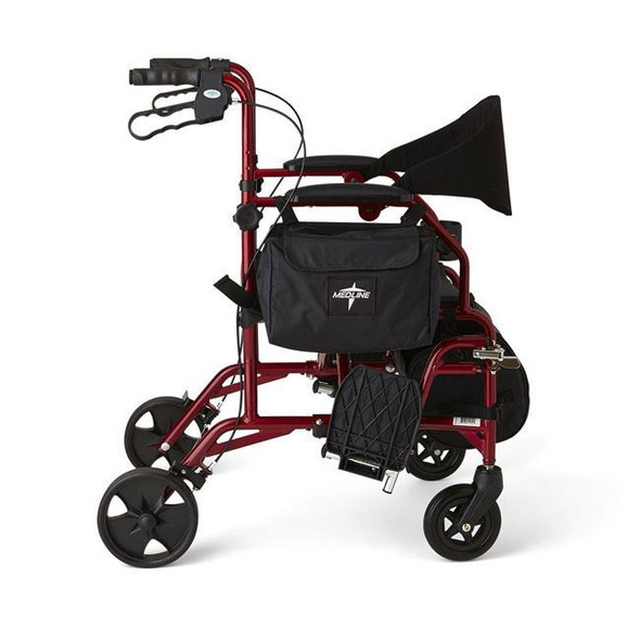 Medline - Combination Rollator/Transport Chair Side View Medline - Combination Rollator/Transport Chair Side View