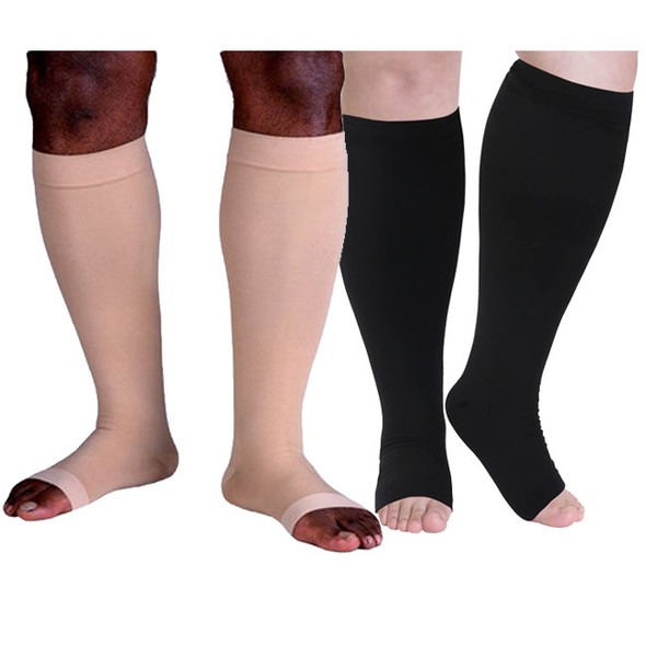 Jobst Relief - Full Calf Knee High 20-30mmHg Compression Support Stockings (Open Toe) Full Length View Jobst Relief - Full Calf Knee High 20-30mmHg Compression Support Stockings (Open Toe) Full Length View
