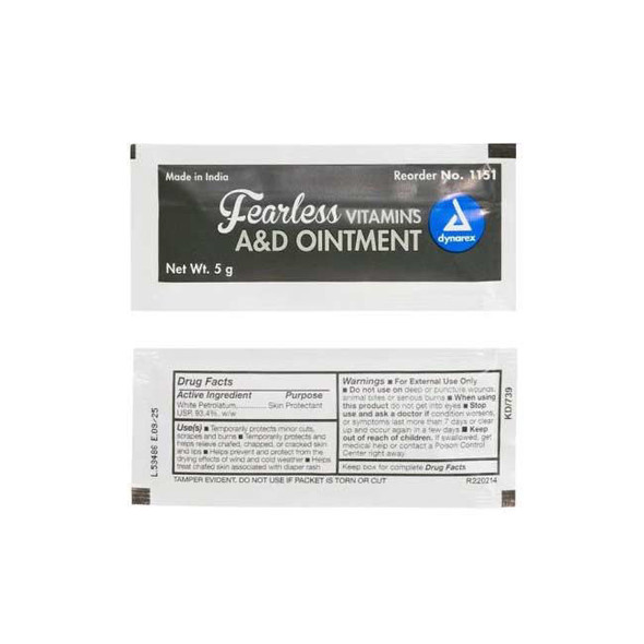 Dynarex A&D Ointment 5 Gram Packets Packet View Dynarex A&D Ointment 5 Gram Packets Packet View
