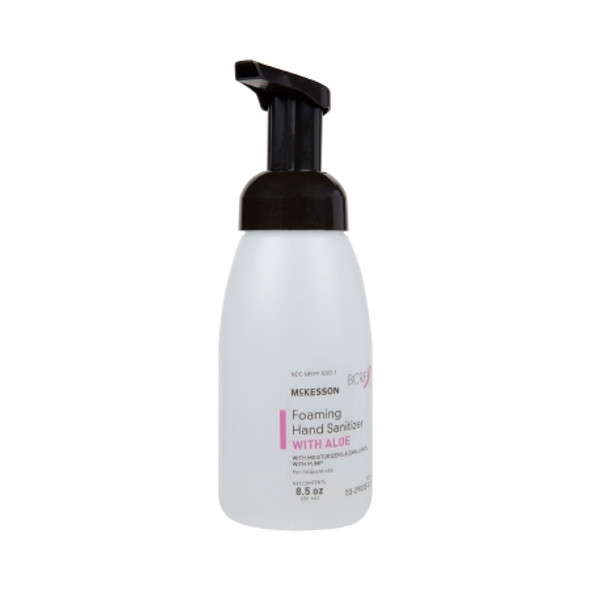 Hand Sanitizer with Aloe McKesson 8.5 oz. Ethyl Alcohol Foaming Pump Bottle Hand Sanitizer with Aloe McKesson 8.5 oz. Ethyl Alcohol Foaming Pump Bottle