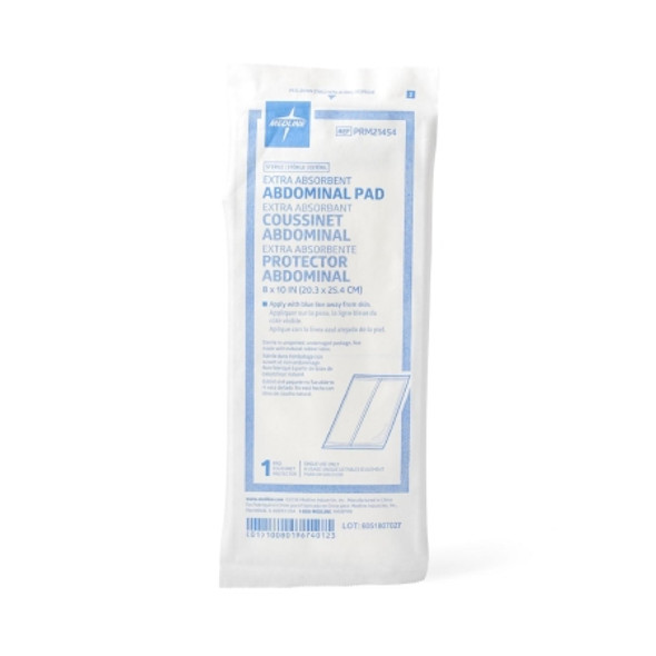 Abdominal Pad Caring® 8 X 10 Inch 16 per Pack NonSterile Rectangle in package Abdominal Pad Caring® 8 X 10 Inch 16 per Pack NonSterile Rectangle in package
