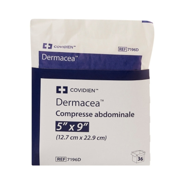 Abdominal Pad Dermacea™ 5 X 9 Inch 1 per Pack Sterile Rectangle box Abdominal Pad Dermacea™ 5 X 9 Inch 1 per Pack Sterile Rectangle box