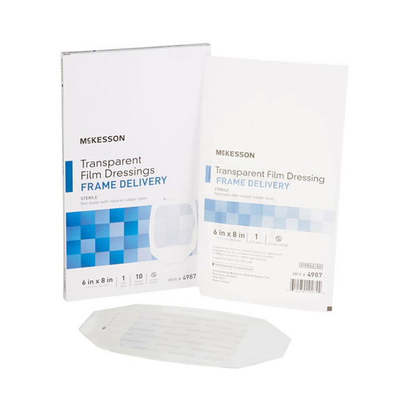 McKesson Transparent Film Sterile Dressing 6" x 8" each and box McKesson Transparent Film Sterile Dressing 6" x 8" each and box