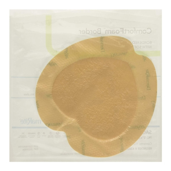 Foam Dressing ComfortFoam™ Border 7-1/5 X 7-1/5 Inch With Border Film Backing Silicone Adhesive Sacral Sterile product Foam Dressing ComfortFoam™ Border 7-1/5 X 7-1/5 Inch With Border Film Backing Silicone Adhesive Sacral Sterile product