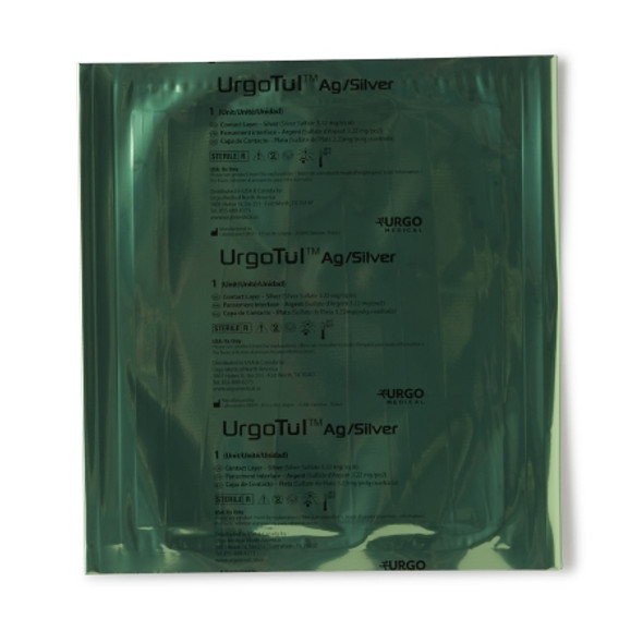 Silver Wound Contact Layer Dressing UrgoTulâ„¢AG/Silver 6 X 8 Inch Rectangle Sterile packaging Silver Wound Contact Layer Dressing UrgoTulâ„¢AG/Silver 6 X 8 Inch Rectangle Sterile packaging