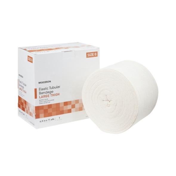 Elastic Tubular Support Bandage McKesson Spandagrip™ 4-1/2 Inch X 11 Yard Large Thigh Pull On Natural NonSterile Size G Standard Compression roll Elastic Tubular Support Bandage McKesson Spandagrip™ 4-1/2 Inch X 11 Yard Large Thigh Pull On Natural NonSterile Size G Standard Compression roll