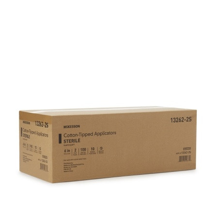 McKesson Cotton Tip Plastic Shaft 6 Inch Sterile 2 per Pack, case of 1000