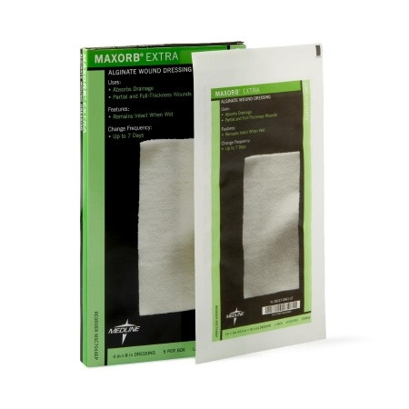 Alginate Dressing Maxorb® Extra 4 X 8 Inch Rectangle