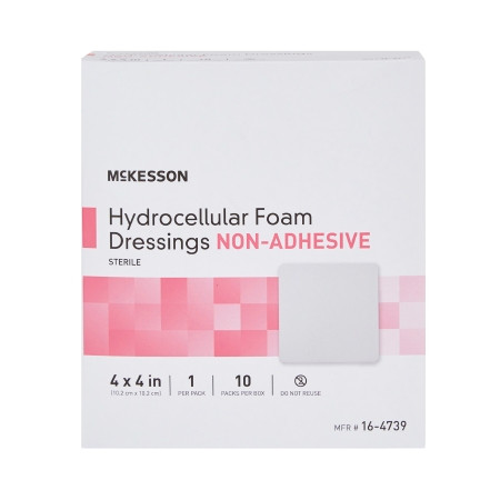 McKesson Hydrocellular Foam Dressing 4 X 4 Inch Non-Adhesive box