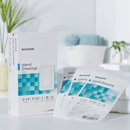 McKesson Adhesive Island Dressing 4 X 6 Inch in home setting