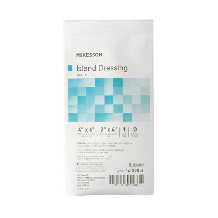McKesson Adhesive Island Dressing 4 X 6 Inch front of package