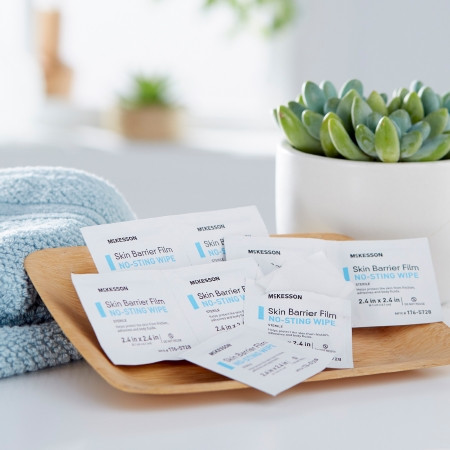 McKesson Skin Barrier Film - No Sting  Wipes in home setting