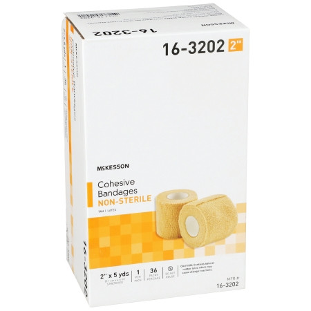 McKesson Cohesive Bandage 2 Inch X 5 Yard, Tan box view