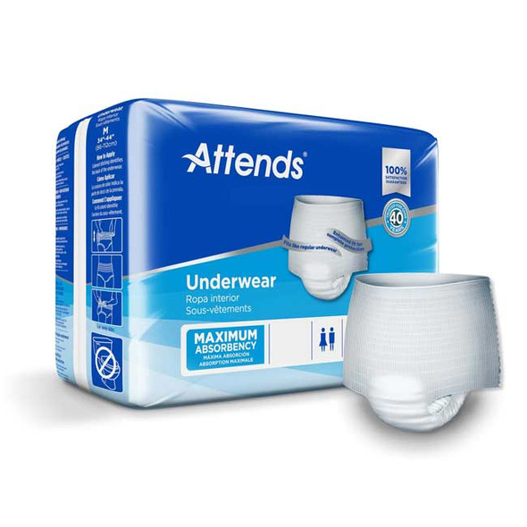 Attends Pull-On Underwear, Unisex, Maximum