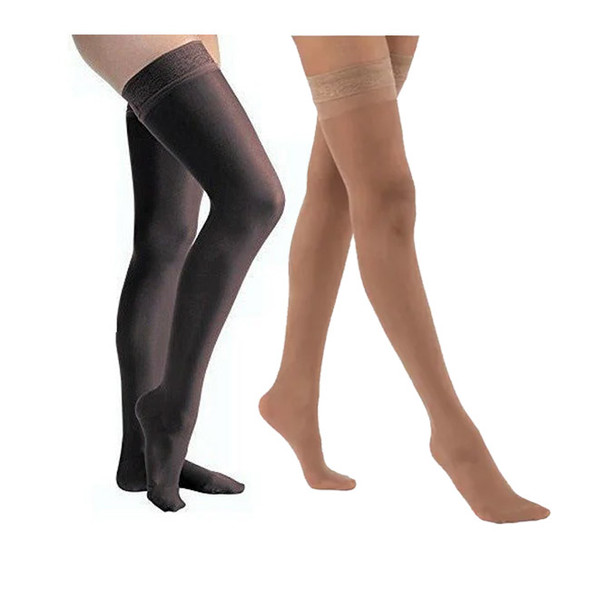 Jobst Activa Sheer 8-15 Thigh W/Lace Band Closed Toe