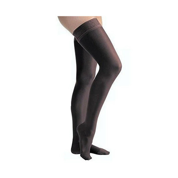 Jobst Activa Sheer 8-15 Thigh W/Lace Band Closed Toe black