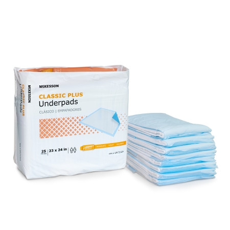 McKesson Classic Plus Underpad 23 X 24, Light Absorbency