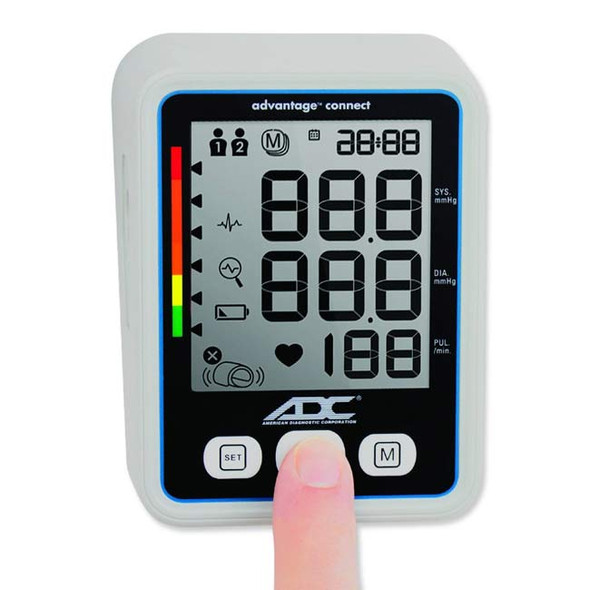 Advantage Connect Digital Blood Pressure Monitor screen view