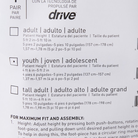 McKesson Underarm Crutches, Youth Size - label