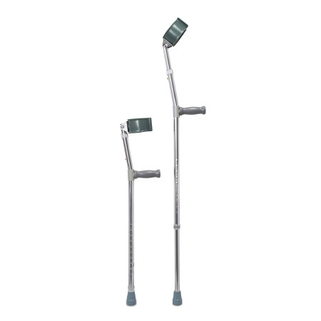 Forearm Crutches Mckesson Adult Steel Frame 300 lbs. Weight Capacity - adjustable