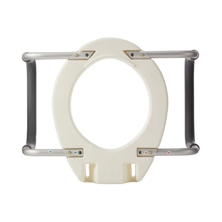 Drive 3-1/2 Inch Raised Toilet Seat with Arms underside view