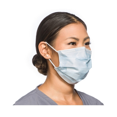 Halyard - FluidShield Procedure Mask With Earloops, Level 2 side view