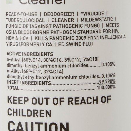 McKesson Pro-Tech Surface Disinfectant Cleaner, 32 oz. Spray Bottle, Floral Scent ingredients