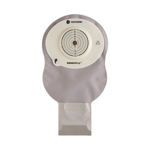 Convatec EsteemBody Drainable Convex 1-Piece Ostomy Bag, Cut-to-Fit - front view