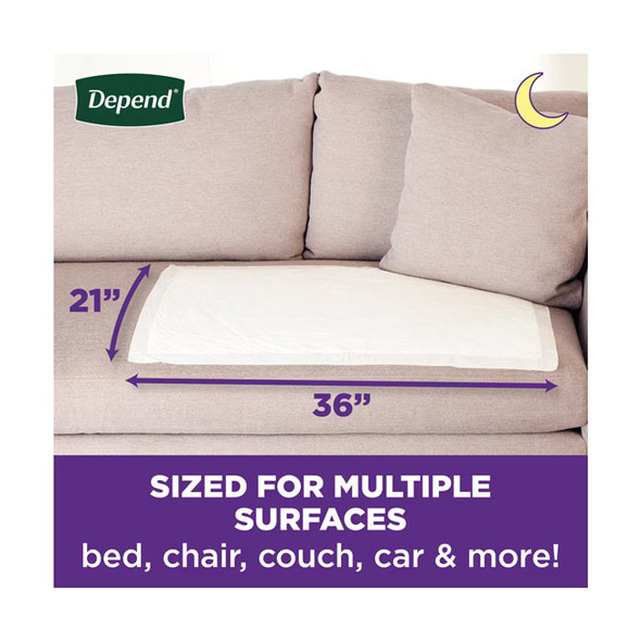 Depend Night Defense Underpads, 21 x 36 size information