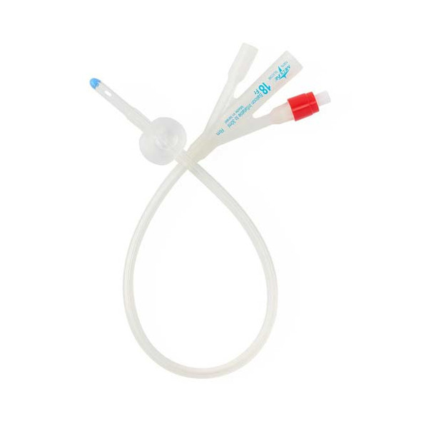 SelectSilicone 100% Silicone Foley Catheter, 3-Way, 30cc Balloon