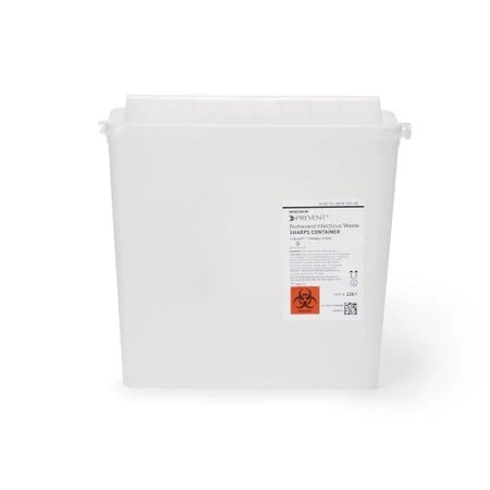 McKesson Prevent Clear Sharps Container, 1.25 gallon