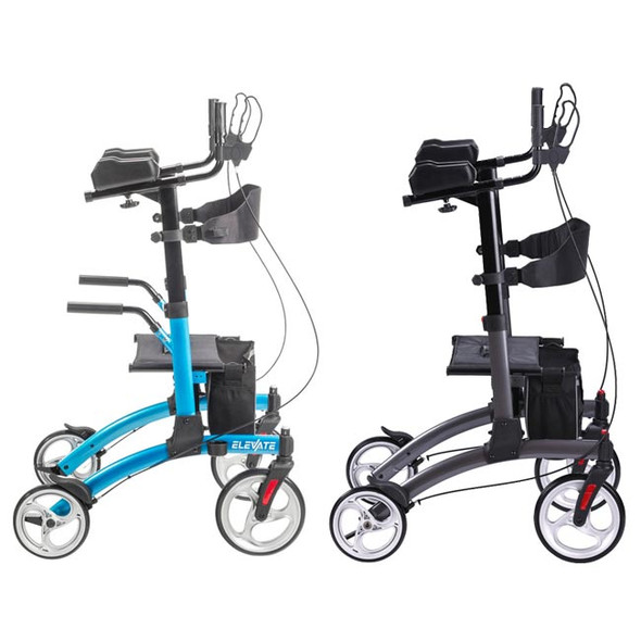 Drive Medical - Elevate Upright Walker - Blue and Gray