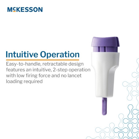 McKesson Push Button Safety Lancets, 28 Gauge - operation details