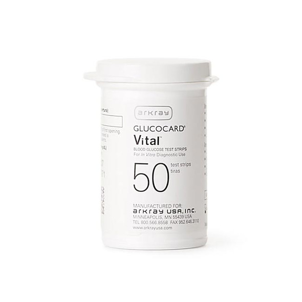 Glucocard Vital Blood Glucose Test Strips - 50 Strips