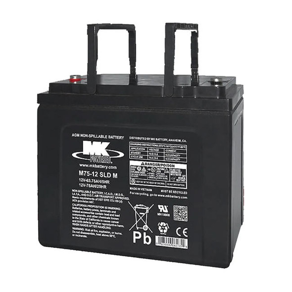 MK Battery M75-12 SLD M Sealed AGM Lead-Acid Battery | F8 Terminal