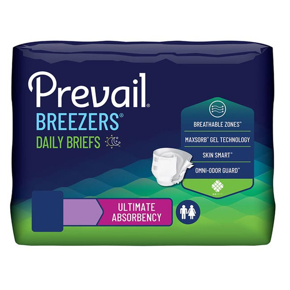 Prevail Breezers Daily Briefs, Heavy Absorbency