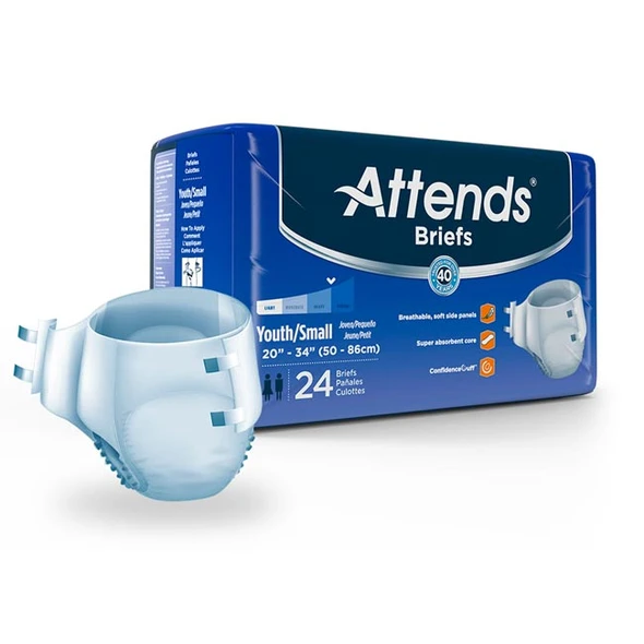 Attends Youth Diapers with Tabs | Heavy Absorbency