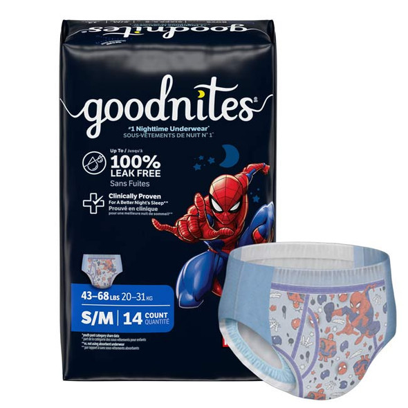 GoodNites Nighttime Youth Boys Pull-Ups, Heavy Absorbency - Spiderman
