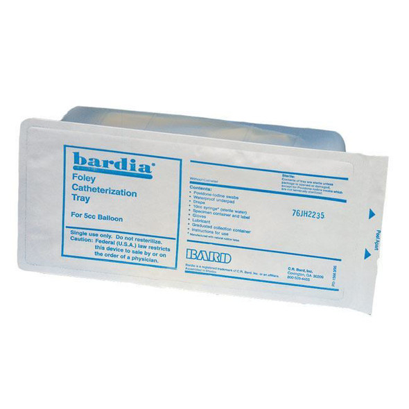 Bard Bardia - Foley Insertion Tray with PVI Swabs Package View