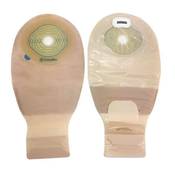 ConvaTec Esteem Plus - 1-Piece Drainable Ostomy Bag with Filter (InvisiClose Tail - Cut to Fit) Full Length View