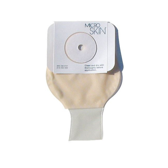 Cymed MicroSkin Platinum - 9" Drainable One-piece Ileostomy Bag (Pre-cut) Full Length View