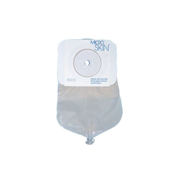 Cymed MicroSkin - 9" Drainable One-piece Urostomy Bag (Cut to Fit) Full Length View