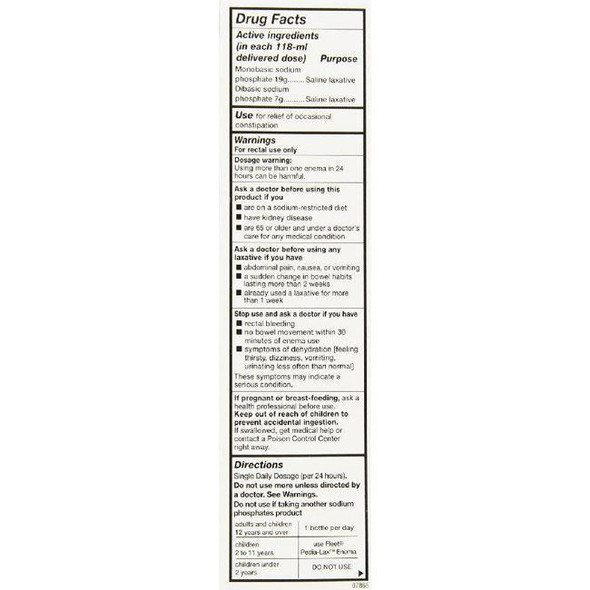 Fleet - Easy Squeeze Saline Enema box view Fleet - Easy Squeeze Saline Enema box view