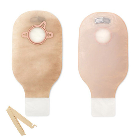 Hollister New Image - 12" 2-Piece Drainable Ostomy Bag with Filter Full Length View