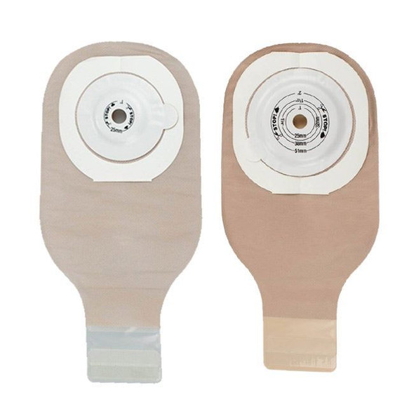 Hollister Premier - 12" 1-Piece Drainable Ostomy Bag Lock n Roll (Convex Flextend/Cut to Fit) Full Length View