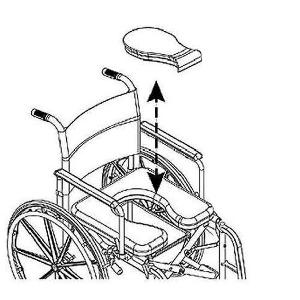 Invacare - Seat Plug Insert for Rehab Shower/Commode Chair diagram view Invacare - Seat Plug Insert for Rehab Shower/Commode Chair diagram view