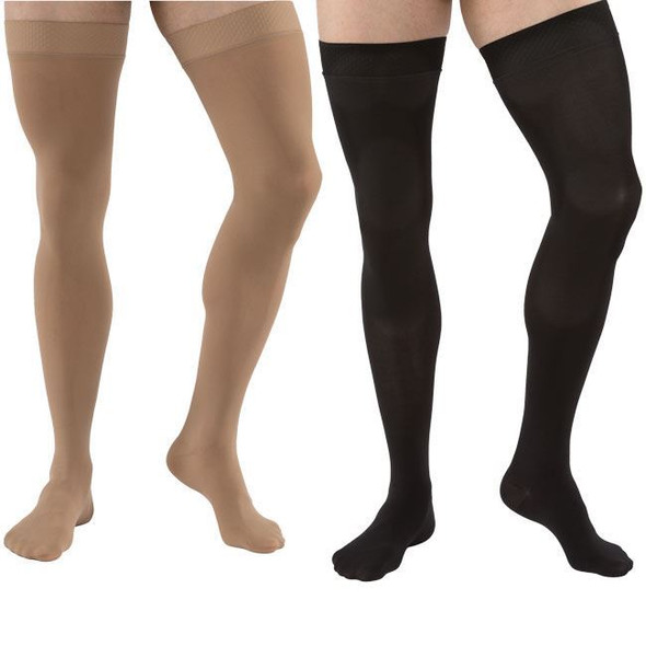 Jobst Relief - Thigh High 20-30mmHg Compression Support Stockings full length view Jobst Relief - Thigh High 20-30mmHg Compression Support Stockings full length view